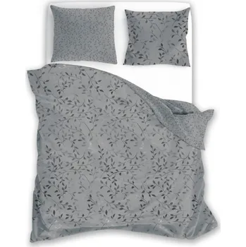 Povlečení Bavlněné saténové povlečení Milagro Verde 025 220x200 cm + 2x 70x80 cm šedé