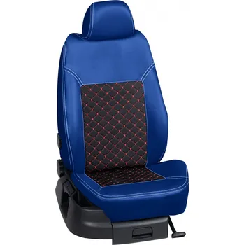 Potah sedadla Autopotahy Volkswagen TOURAN / TOURAN /10.2010-09.2015, Touran (7 míst), KOŽENKA > OR 0426 (OR 0426 / Modrý koženkový bok)