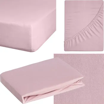 Prostěradlo Prostěradlo s gumou jersey 200 x 220 cm pudrové