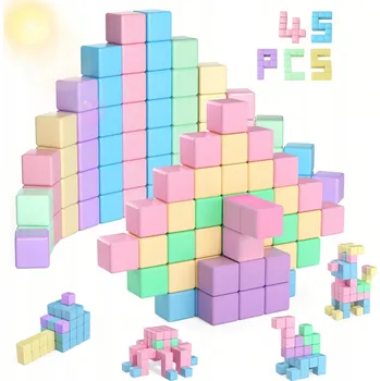 ostatní stavebnice MAGNETICKÉ STAVEBNICE STAVEBNICE 2,5 CM 6 STRAN MAGNETŮ PASTELOVÉ