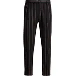 DOLCE & GABBANA Pinstriped Black kalhoty XL Černá