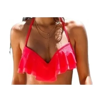 Podprsenka Růžový vršek bikin s volánkem Rainbow, velikost 40 (80C)