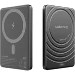 Externí baterie / Powerbanka CUBENEST 5000 mAh Magnetic Wireless Slim S1B3D - černá