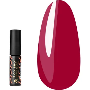 Lak na nehty Hybridní lak FOX SHOT Spectrum Gel Vinyl 075 višeň 5 g