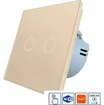 WELAIK skleněný dotykový vypínač kompletní ř.5 WiFi- ivory creme