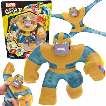 Figurka Goo Jit Zu MARVEL Thanos ROZTAŽITELNÁ figurka 20 cm, MAČKACÍ HRAČKA pro děti, gel