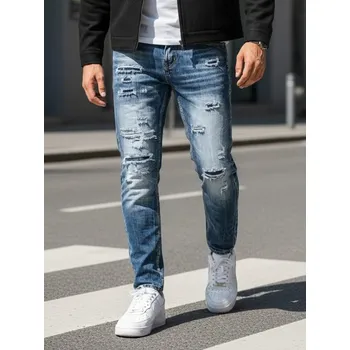 Pánské oblečení Dstreet Pánské džíny s roztrhaným efektem