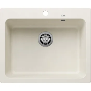 Granitový dřez Blanco NAYA 6 je prostorný podomítkový dřez navržený pro efektivní a pohodlnou práci v kuchyni. Jeho měkké vnitřní rohy a průběžná římsa usnadňují čištění a práci kolem dřezu, zatímco jeho promyšlený tvar se hladce začlení do jakéhokoli designu kuchyně.