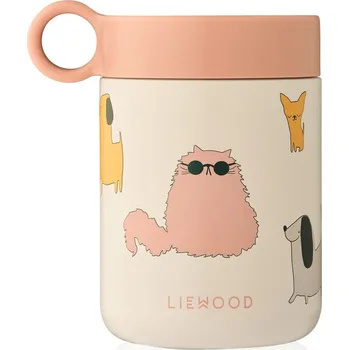 Termoska LIEWOOD Dětská termoska na jídlo i nápoje Kiani Cats and Dogs 350 ml