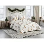 Bavlněné povlečení TIMBA DEER bílé Rozměr povlečení: 80 x 80 cm | 135 x 200 cm