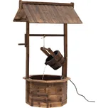 OUTSUNNY Okrasná fontána VODODPÁD z masivního dřeva 68 x 57 x 118 cm hnědá