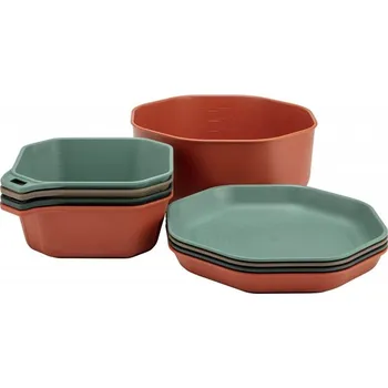 Outdoor vaření Sada nádobí Gerber Compleat Tableware Set Barva: červená/zelená