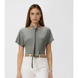 Reserved - Halenka s šátkem - světle olivová - 451KL-81X - 451KL-81X-XL