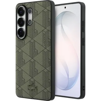Pouzdro na mobilní telefon Lacoste PVC Blend Monogram Magnetic zadní kryt pro Samsung Galaxy S26 Ultra Khaki