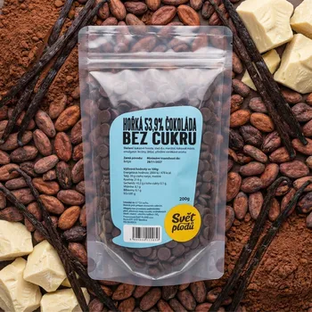 Čokoláda Hořká 53,9% čokoláda bez cukru váha 200g