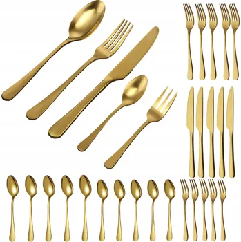 Příbor ZLATÁ SADA PŘÍBORŮ PRO 6 OSOB, 30 DÍLŮ - ZLATÉ PŘÍBORY
