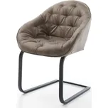 Jídelní židle Gaio-Flex mikrovlákno taupe vintage plochá jídelní židle