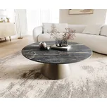 Konferenční stolek Borna 100x100 cm keramika Laminam®Noir Desir hnědá