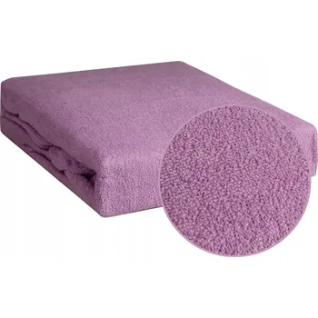 Prostěradlo Prostěradlo s gumou froté 180x200 +30 cm, fialové