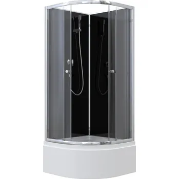 Sprchový box Savana Veduta Magdel Plus Y803CHS-80 80 x 80 cm čirý černý