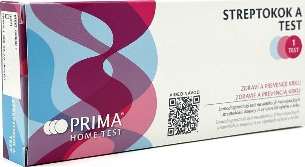 STREPTOKOK A TEST - z výtěru z krku(1ks/samodiagnostická souprava) PLSTKK001