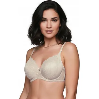 Podprsenka AVA Měkká podprsenka s krajkou soft 1130/5 béžová plus size 85I