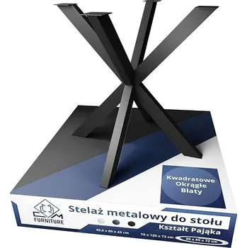 Konferenční stolek Kovový rám CM-Furniture čtvercový černý 43x60 cm