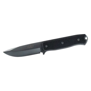 lovecký nůž Fällkniven F1xbElmax outdoorový nůž 10,2 cm, celočerná, Termorun, pouzdro Zytel
