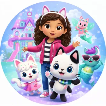 Jedlá dekorace na dort Obrázek Jedlý papír na dort Gabbi