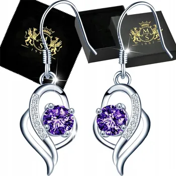 Náušnice Dámské dlouhé otevřené Náušnice ze stříbra 925 Stříbro