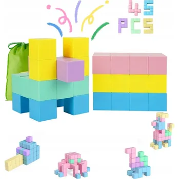 ostatní stavebnice MAGNETICKÉ STAVEBNÍ STAVEBNICE BEZPEČNÉ PRO MALÉ DĚTI ROZVOJ MOTORIKY