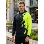 Pánská funkční mikina premium ALTISPORT VOJ/ALM112MI01 ČERNÁ-FLUO YELLOW XL
