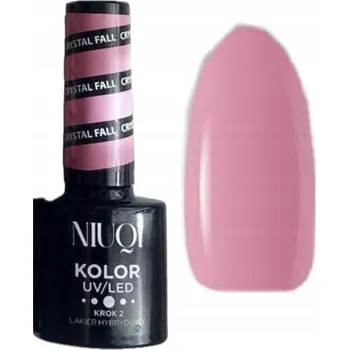 Lak na nehty Niuqi Hybridní lak CRYSTAL FALL, světle růžový, 12