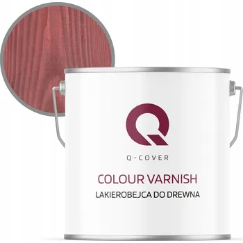 Lak na dřevo Lazurovací lak Q-COVER 5 l červený polomat