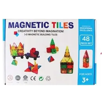 ostatní stavebnice Magnetická stavebnice pro děti sada 48ks – Magnetic Tiles
