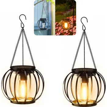 Venkovní osvětlení 2 ks SOLÁRNÍ LAMPA LED SVÍTILNA voděodolná ZÁVĚSNÁ LUCERNA