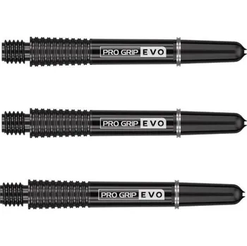 Násadky na šipky Target Pro Grip Evo AL, černé, střední, 41mm