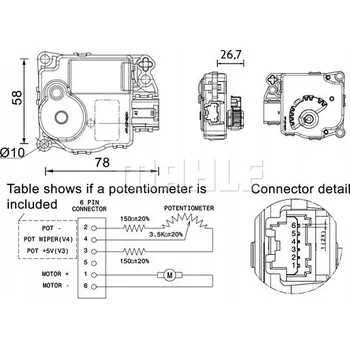 Klimatizace automobilu MOTOR REGULACE KLAPEK BEHR PREMIUM LINE MAHLE