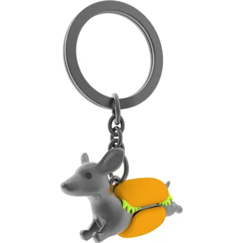 MTM Klíčenka Hot dog černý jezevčík