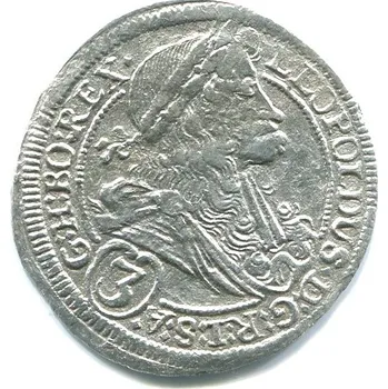 Leopold I. 3 Kreuzer 1698/IA. Graz. Ag.