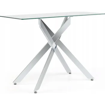 Konferenční stolek Konzolový Stolek Costway odstíny šedé průhledné 115 x 78 x 45 cm