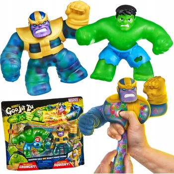 Figurka Goo Jit Zu MARVEL Thanos Hulk ROZTAHOVACÍ figurka 13 cm, MAČKACÍ HRAČKA s kuličkami