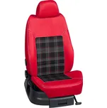 Autopotahy Volkswagen TOURAN / TOURAN /10.2010-09.2015, Touran (7 míst), KOŽENKA > OR 0366 (OR 0366 / Červený koženkový bok)