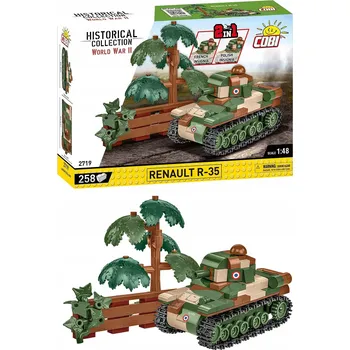 ostatní stavebnice Stavebnice Cobi 2719 Renault R-35 Francouzský pěchotní tank 258 dílků