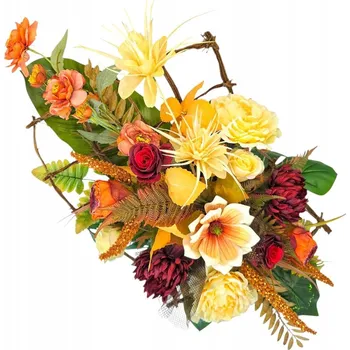 Obraz Moderní dekorace na hřbitov, květiny, věnec na hrob, Dušičky