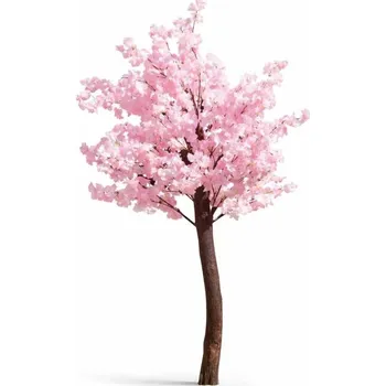 Velikonoční dekorace DECOLED 3D umělý strom Sakura 150 × 100 cm, růžová dekorace, IP44 venkovní, kov a plast