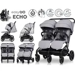 Kočárek pro dvojčata Easy Go Echo Cloudy Gray