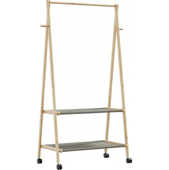 Věšák Stojanový věšák bambusový VidaXL, béžové odstíny