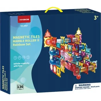 ostatní stavebnice Stavebnice – sada 136 plastových dílků pro děti ve věku Věk 3+