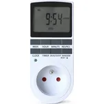 Geti GDT02 digitální spínací zásuvka týdenní, IP20 do interiéru, 6 × 13 × 8 cm, časovač